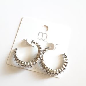 Melody Silver Little Hoop Earrings